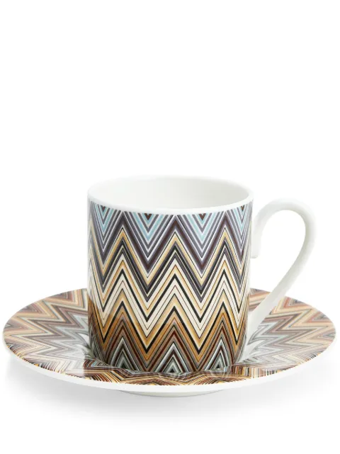 Missoni Home Jarris porcelain coffee cups and saucers (set of six) Red MHPZZJA12S6