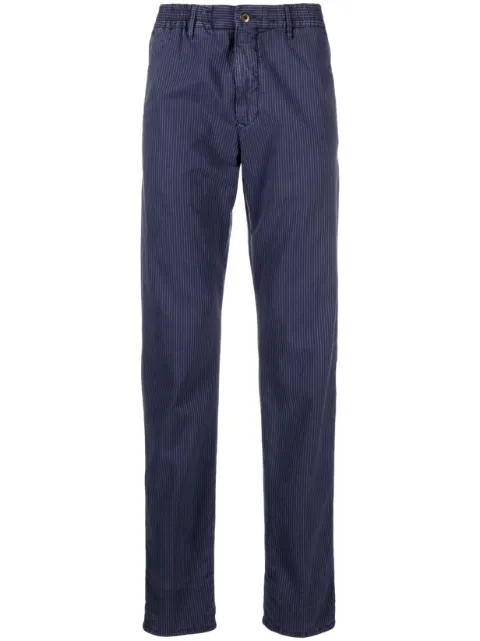 Incotex striped straight-leg trousers Blue 11S16690911