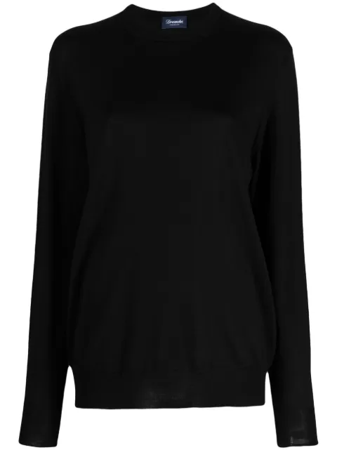 Drumohr crew neck long-sleeve jumper Black D0KK103