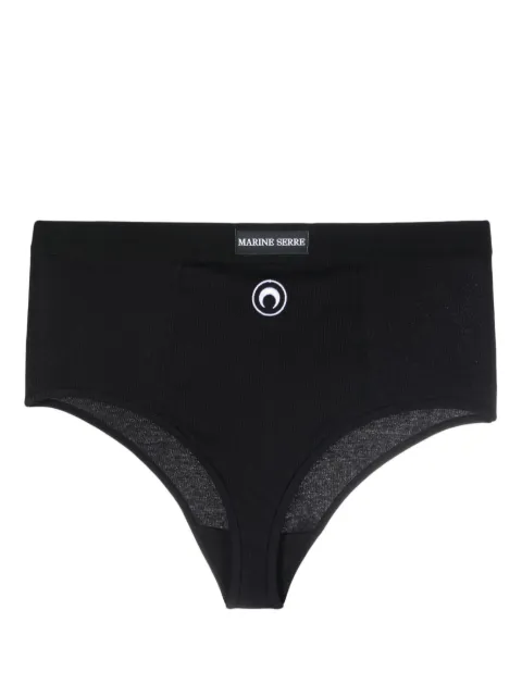 Marine Serre Crescent Moon organic-cotton briefs Black WUW011CJER0011BK99