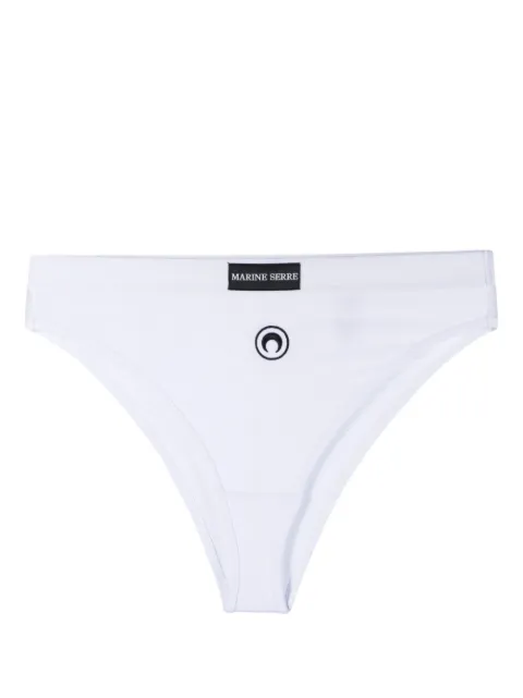Marine Serre Crescent Moon organic-cotton briefs White WUW045CJER0012