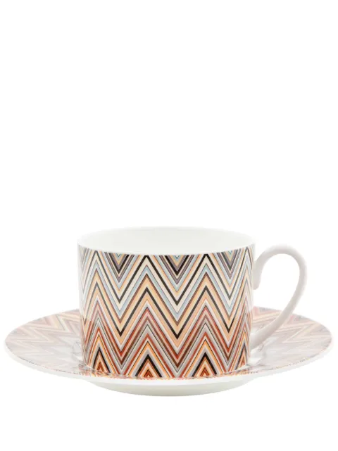 Missoni Home Jarris tea cup and saucer (set of six) Orange MHPZZJA14S6