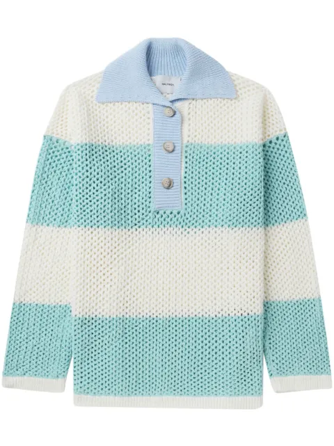 Halfboy three-tone cotton polo collar Neutrals H06WAPO135231