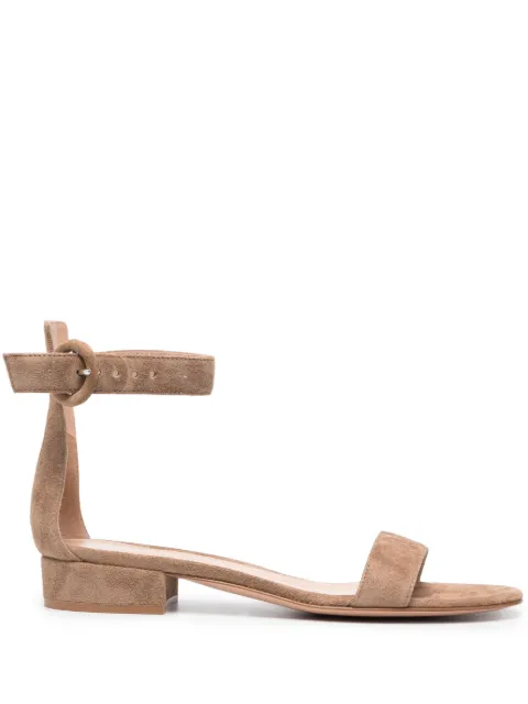 Gianvito Rossi suede buckle-fastening sandals Neutrals G6035420RIC