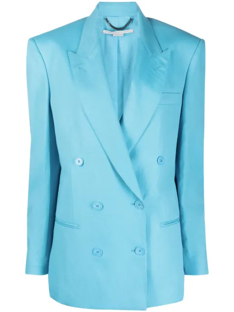 Stella McCartney peak-lapels double-breasted blazer Blue 6500423BU382