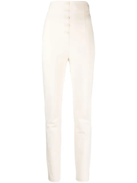 Philosophy Di Lorenzo Serafini high-waisted stretch-cotton trousers Neutrals A03262126