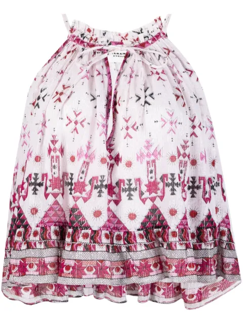 MARANT ÉTOILE Fabino graphic-print top White HT0035FBA1J53E