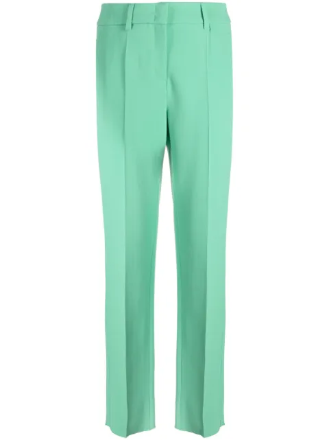 Emporio Armani straight-leg crepe trousers Green 0NP08T02013