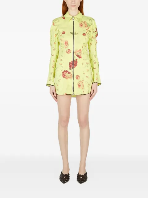 Rave Review zip-up floral dress Yellow SS2330