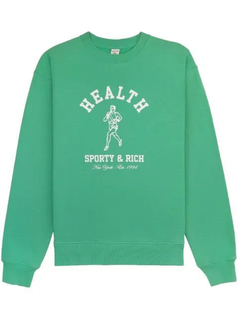 Sporty & Rich NY Running Club cotton sweatshirt Green CR724VE
