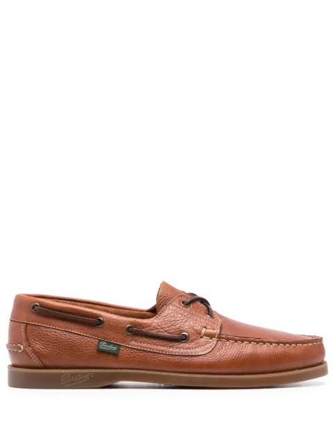 Paraboot Barth lace-up leather boat shoes Brown 780519
