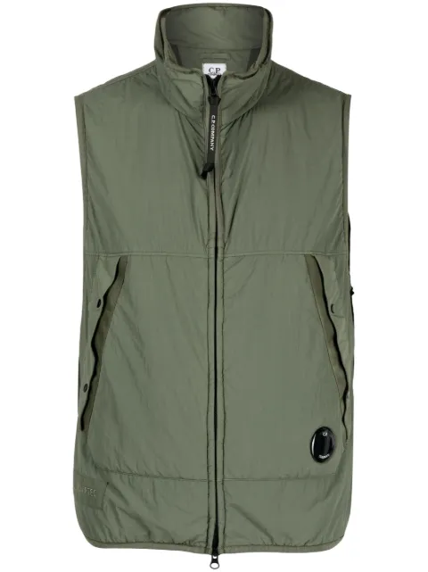 C.P. Company zip-up padded gilet Green 14CMOW089A006124G