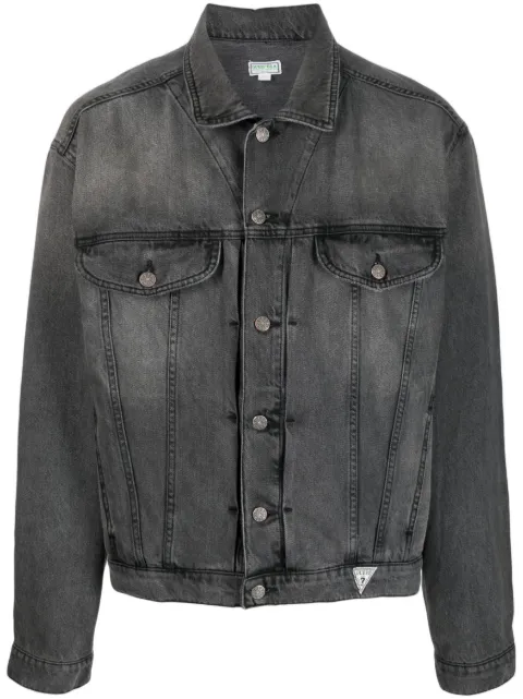 GUESS USA logo-patch denim jacket Black M3GU97D4XV0255248
