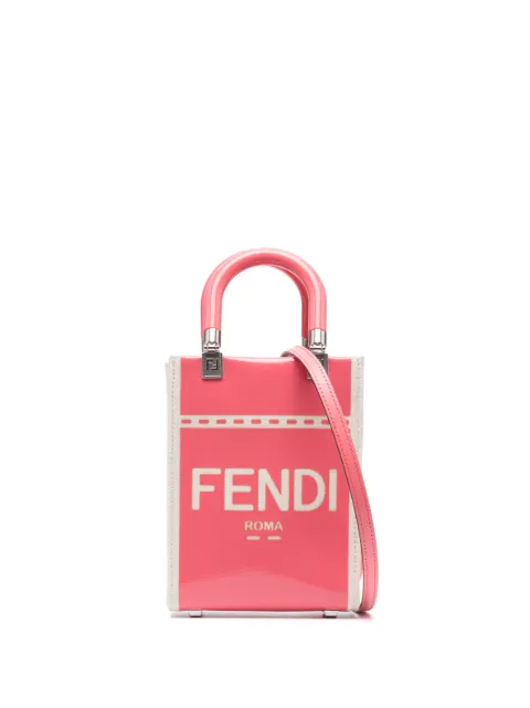 FENDI logo-print shoulder bag Pink 8BS051ANT7