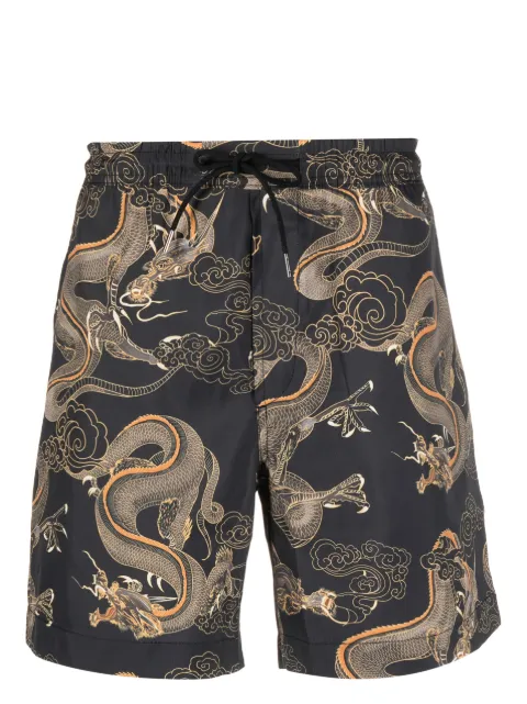 Maharishi dragon-print swim shorts Black 1023
