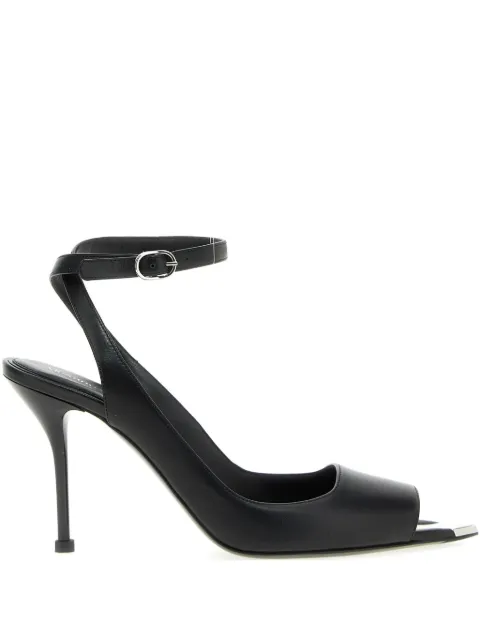 Alexander McQueen 90mm Punk ankle-strap sandals Black 757489WIEA1