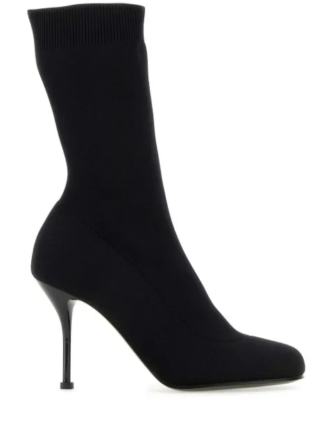 Alexander McQueen Knit 90mm boots Black 757497W4X70