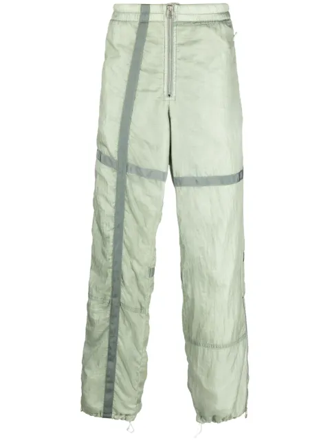 OAMC elasticated-waistband wide-leg trousers Green 23E28OAX06CAPOA059