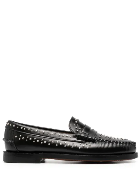Sebago stud-embellished leather loafers Black 78118KW