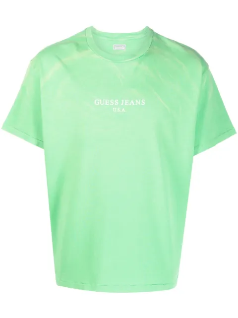 GUESS USA logo-print short-sleeve cotton T-shirt Green M3GI00KBB50