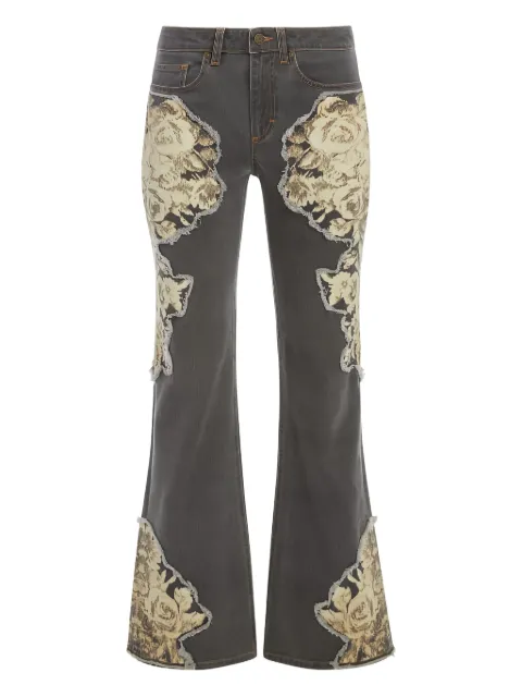 GUESS USA printed flared jeans Grey W3GU18D4SK1F9TB