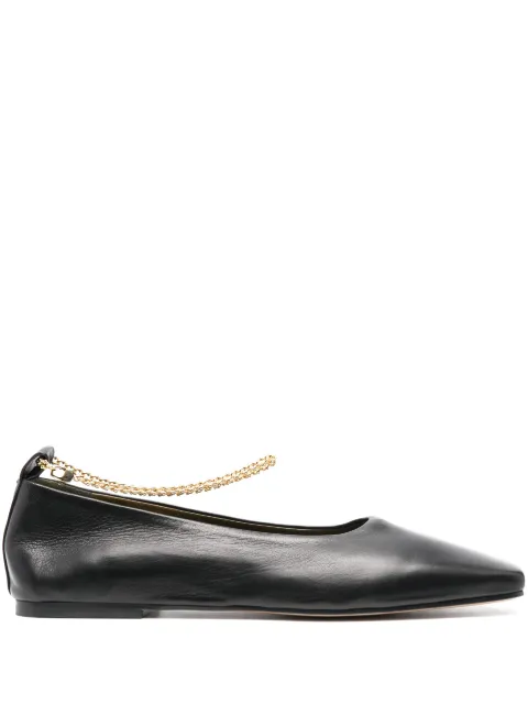 MARIA LUCA chain-link detail ballerina shoes Black DL35020A