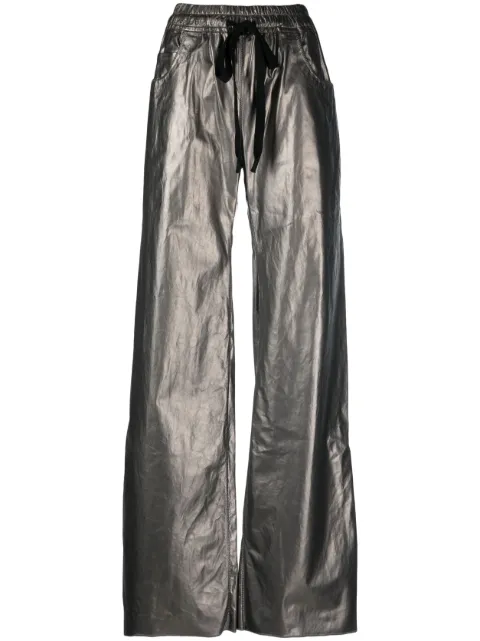 Isaac Sellam Experience drawstring leather trousers Silver ELEPANT