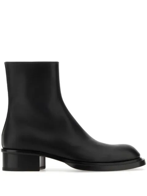 Alexander McQueen Cuban Stack leather boots Black 750383WIDY0