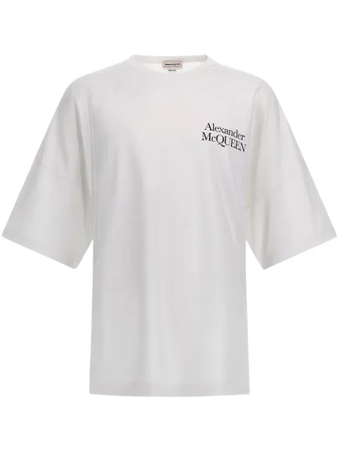 Alexander McQueen logo-print cotton T-shirt White 750655QVZ06
