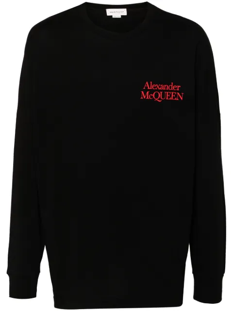 Alexander McQueen logo-print T-shirt Black 759388QVZ25