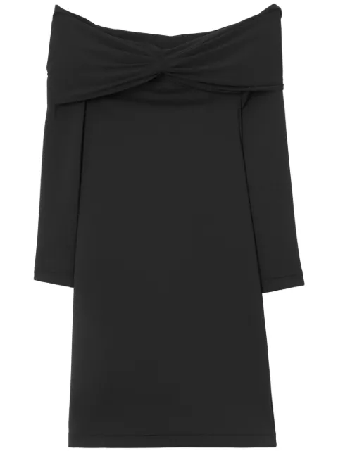 Burberry gathered-detail off-shoulder midi dress Black 8066273