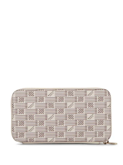 Moreau monogram-print leather wallet Neutrals CONTZIPPMPRCALFMIM