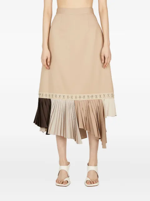 Rokh pleated embellished skirt Neutrals R2CA169