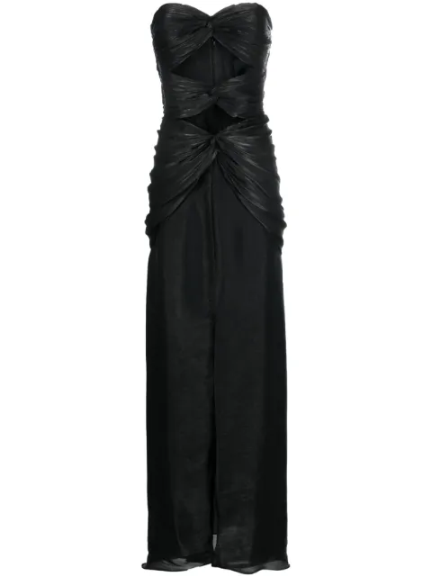 Costarellos Brigitta cut-out gown Black SS2356