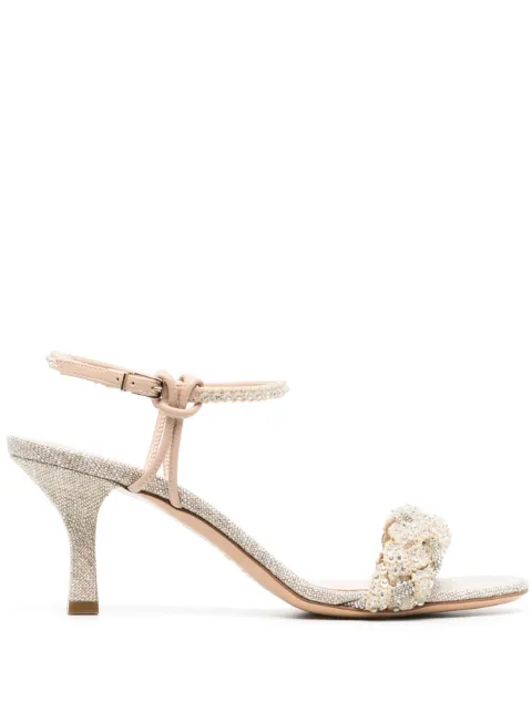 Casadei Astro 60mm embellished sandals Neutrals 1L109V0601C2099