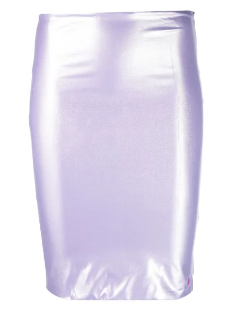 The Attico metallic sheen beach cover-up Purple 233WBB09PA32