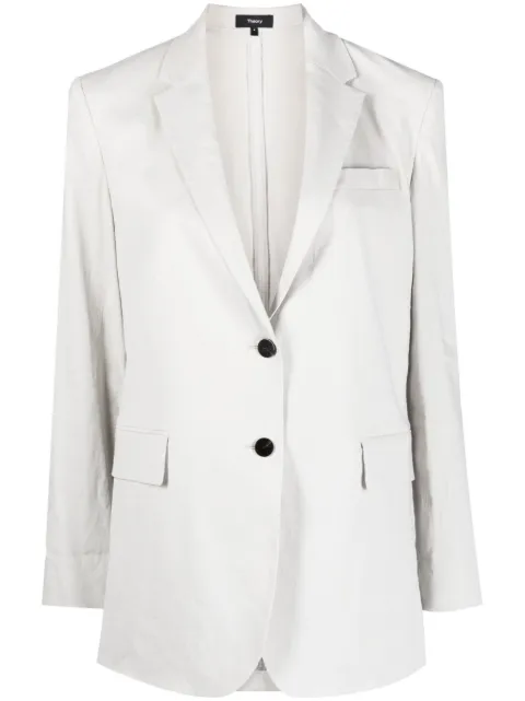 Theory single-breasted button blazer Grey N0203108