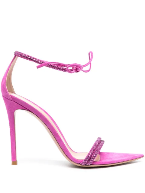 Gianvito Rossi Montecarlo 115mm crystal-embellished sandals Pink G6140815RICCAM
