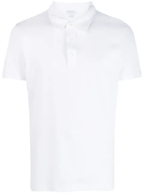 Sunspel short-sleeve cotton polo shirt White MPOL1052