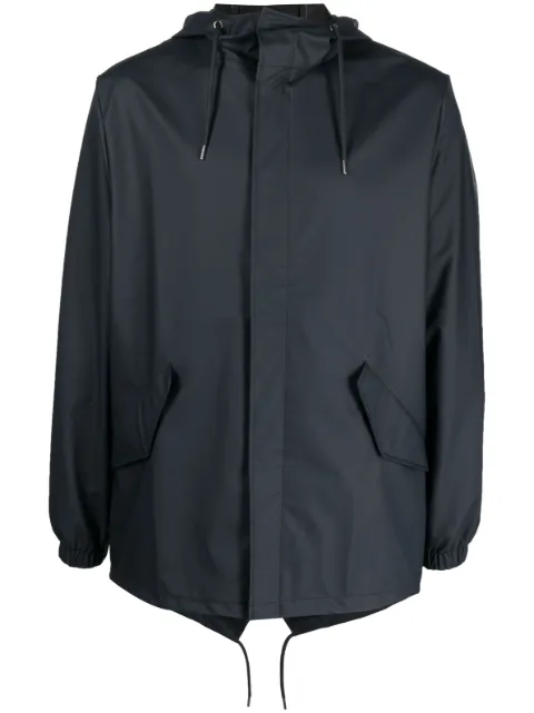 Rains drawstring-hood parka jacket Blue 18010RA