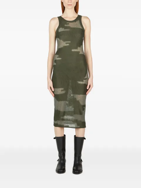 Durazzi Milano abstract-print midi dress Green SK02