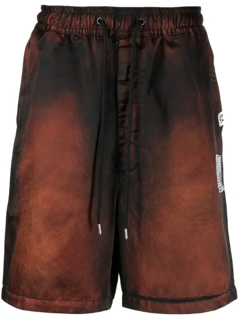 Maison MIHARA YASUHIRO faded-effect drawstring-waist shorts Brown J10PT051