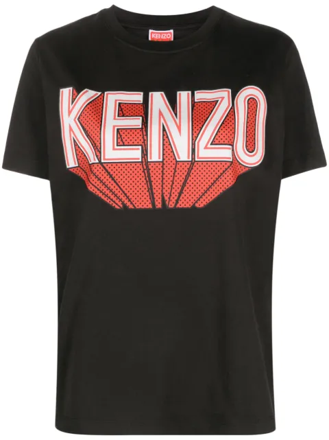 Kenzo logo-print short-sleeve T-shirt Black FD62TS0794SO