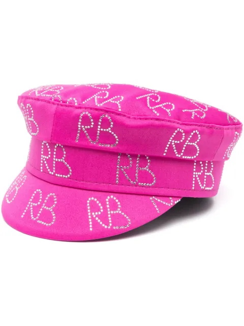 Ruslan Baginskiy crystal-embellished baker boy hat Pink KPCDMDPTRBAKERBOY