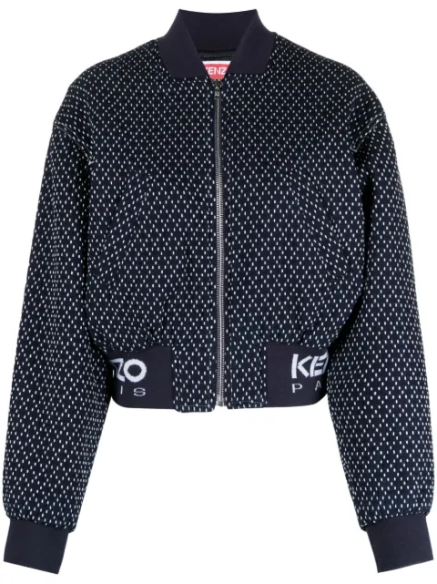 Kenzo Sashiko Stitch embroidered bomber jacket Blue FD62DB2376I1