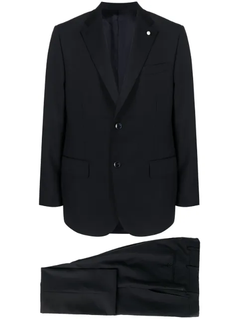 LUIGI BIANCHI MANTOVA single-breasted virgin-wool suit Blue 005263005