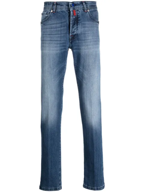 Kiton slim-cut cotton jeans Blue UPNJSMJ0740B02
