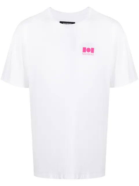 Nahmias logo-print cotton T-shirt White JSY1T9G35