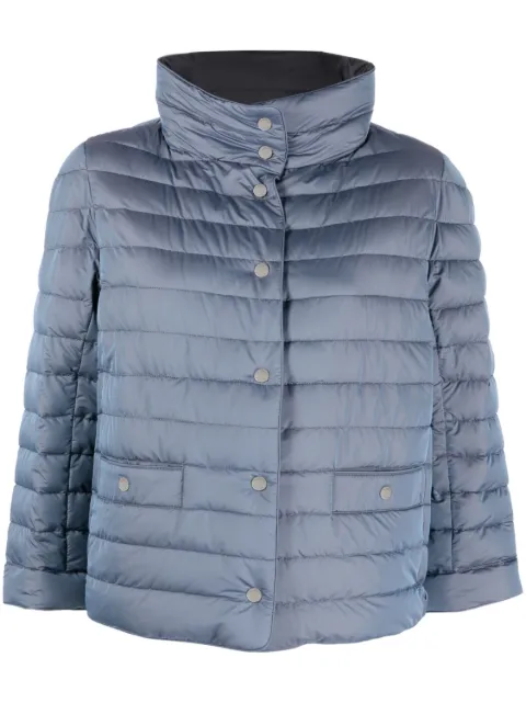 Moorer Cindy high-collar padded jacket Blue MODPI100124TEPA036