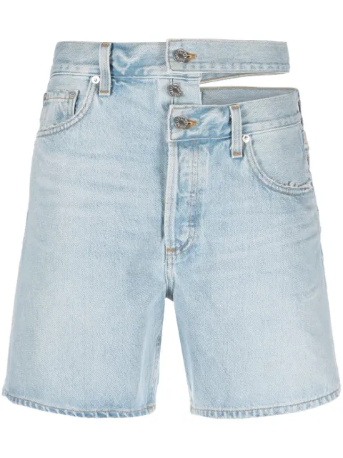 AGOLDE asymmetric denim shorts Blue A91051141